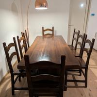 Tavolo in noce con 8 sedie