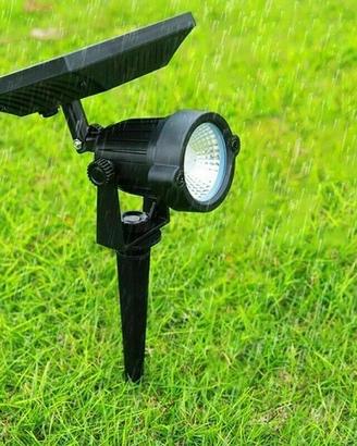 Faro faretto solare lampada led da giardino 10w co