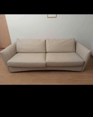 Divano moderno kermes similpelle 4 posti artigiana