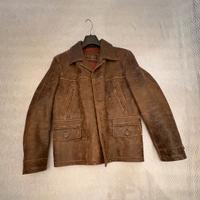 Giacca in pelle marrone Marlboro Classic