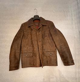 Giacca in pelle marrone Marlboro Classic