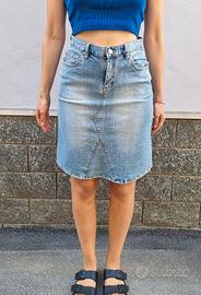 Gonna longuette in jeans y2k