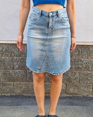 Gonna longuette in jeans y2k