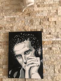 QUADRO DIPINTO '' MASSIMO TROISI '' FIRMATO