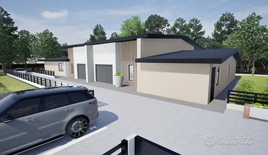 Villa Bifamiliare con Struttura in Legno X-Lam