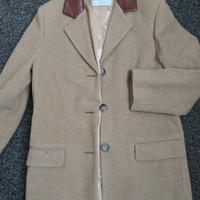 Cappotto Pennyblack in Lana Beige e Pelle 44 l