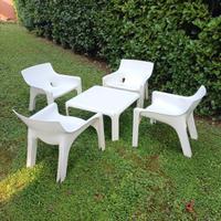 Tavolo Artemide Arcadia -4 poltrone Artemide Vicar