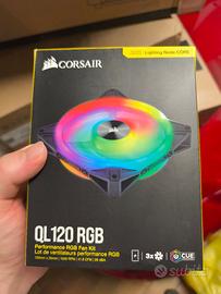 Corsair Ventole QL120 Nero/RGB KIT DA 9