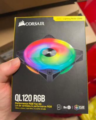 Corsair Ventole QL120 Nero/RGB KIT DA 9