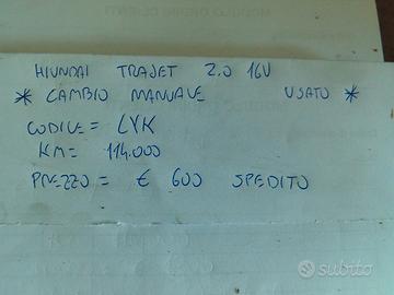 Cambio manuale hyundai trajet 2.0 16v