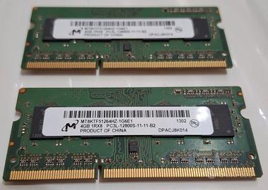 Memoria RAM SODIMM 2x4Gb DDR3 1600 Mhz
