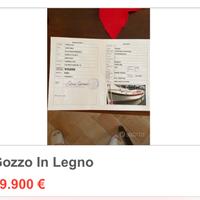 Gozzo in legno motore diesel