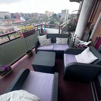 Set Salotto da Esterno in Rattan sintetico