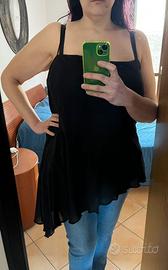 Top elegante nero con punta 62/64IT tg grandi