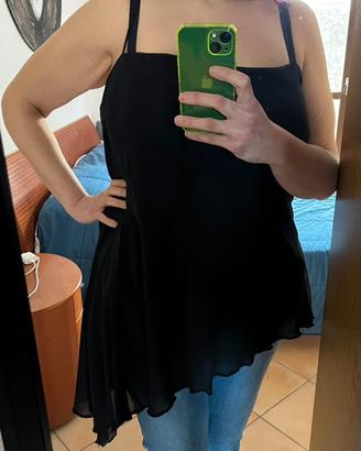 Top elegante nero con punta 62/64IT tg grandi