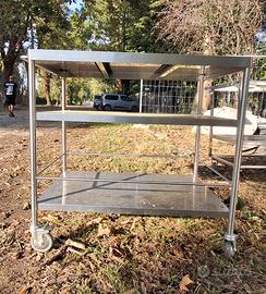 carrellino acciaio cm 100 x 58 x 85