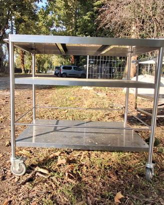 carrellino acciaio cm 100 x 58 x 85