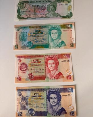 Banconote da collezione America del nord Belize