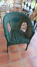 poltrona da giardino in rattan vimini 