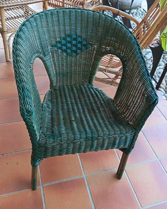 poltrona da giardino in rattan vimini 