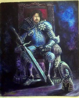 Quadro tecnica mista Ignazio Piacenti: Cavaliere