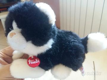 Gatto Brad TRUDI peluche bianco e nero