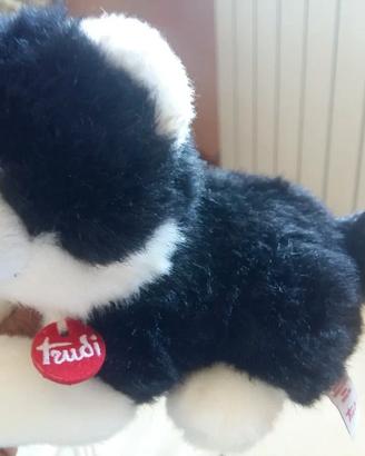 Gatto Brad TRUDI peluche bianco e nero