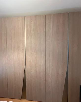 Armadio 6 ante color rovere gessato