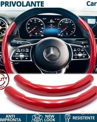 COPRIVOLANTE per MERCEDES FIBRA CARBONIO Rosso