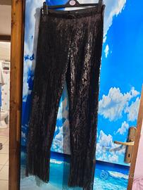 Pantalone in paillettes nero