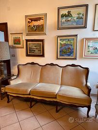 Divano Stile Retro in Velluto