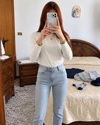 Jeans chiari vintage coquette light ripped jeans