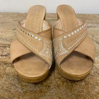 Ciabatte alte in pelle e sughero