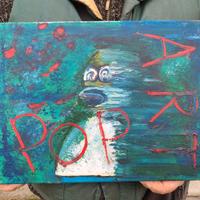 Quadro Materico "Pop Art Homer Simpson" - 40x30 cm