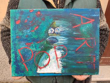 Quadro Materico "Pop Art Homer Simpson" - 40x30 cm