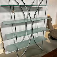 Libreria originale TONIN CASA in metallo e vetro