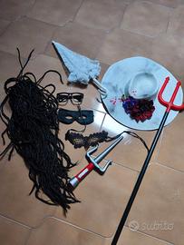 Accessori per costumi di carnevale, diavolo, rasta