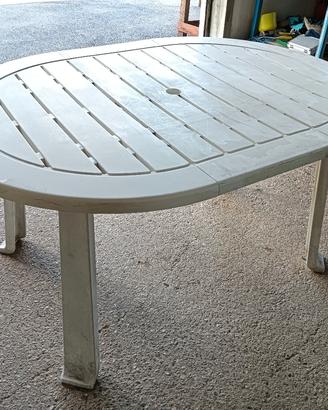 tavolo da giardino in plastica bianco 