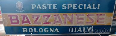 Insegna Pasta Bazzanese vintage nuova serigrafata 
