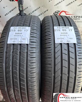 2 PNEUMATICI 215/65 R17 BARUM ESTIVE 85%