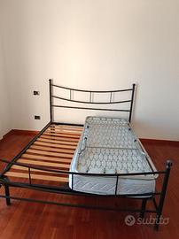 Letto matrimoniale ferro battuto+rete lettosingolo