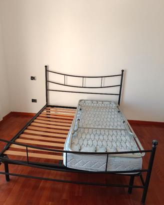 Letto matrimoniale ferro battuto+rete lettosingolo
