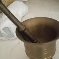 Mortaio in Ottone Anni 50 Vintage Misure Alt.10 