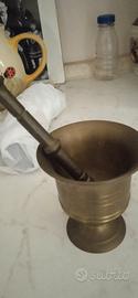 Mortaio in Ottone Anni 50 Vintage Misure Alt.10 