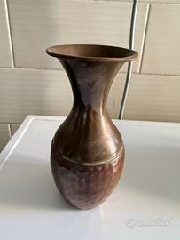 Vaso in rame martellato vintage stile retrò anni