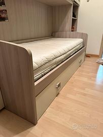 Letto 1 piazza piu un secondo letto nel cassettone