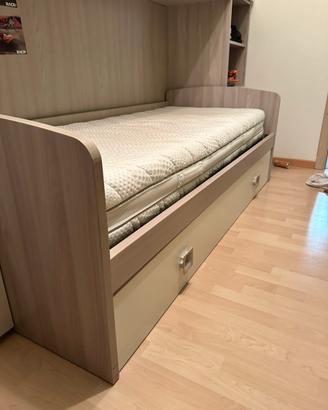 Letto 1 piazza piu un secondo letto nel cassettone