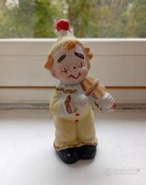 statuina clown violinista vintage 