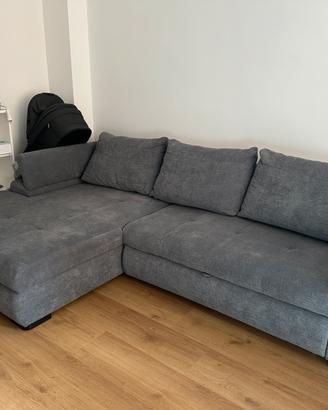 Divano angolare con letto e contenitore