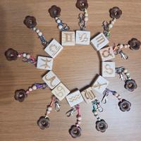 portachiavi oroscopo legno 